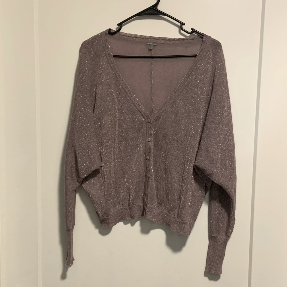 Purple shimmer cardigan size M